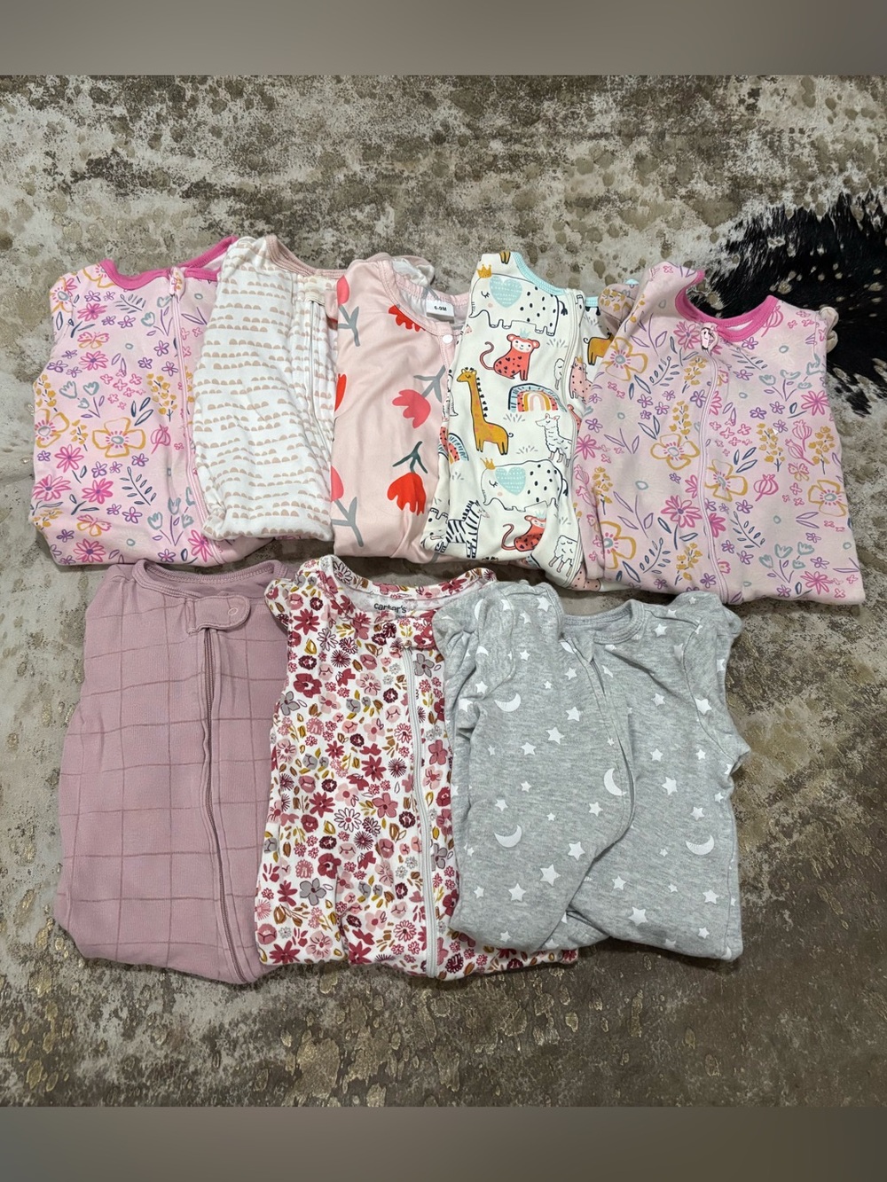 Baby girl footie sleeper bundle